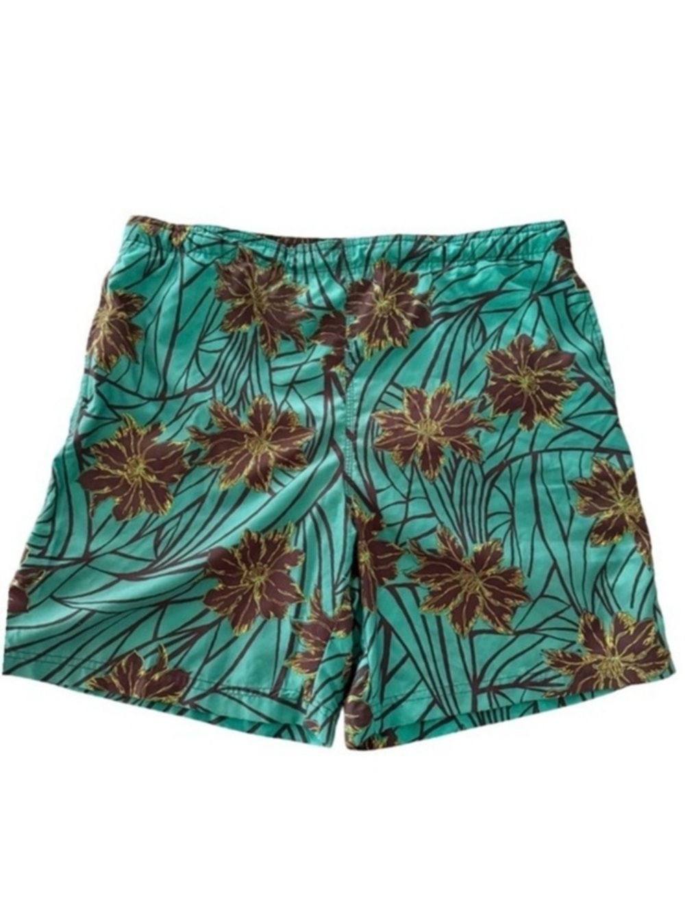 Mens Swim Shorts Tropical Lined Board Shorts Eclectic Grandpa Resort Casual Pool